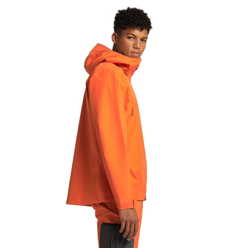 Men's Haglöfs Roc GTX Jacket Windbreaker Orange Canada | OZ51-450