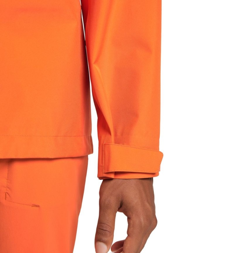 Men's Haglöfs Roc GTX Jacket Windbreaker Orange Canada | OZ51-450