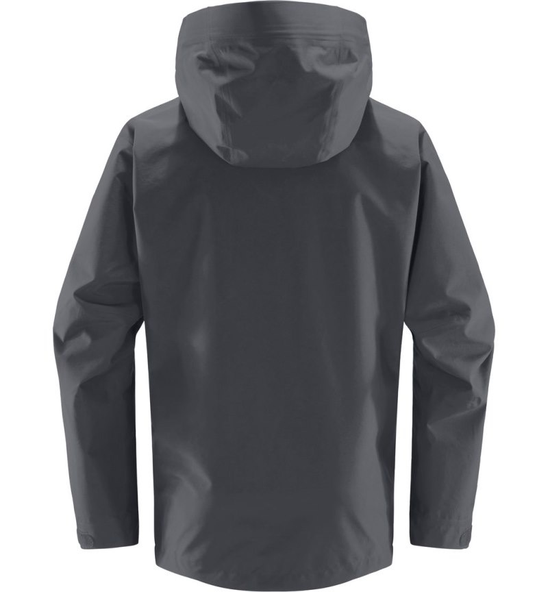 Men's Haglöfs Roc GTX Jacket Windbreaker Magnetite Canada | SO87-028