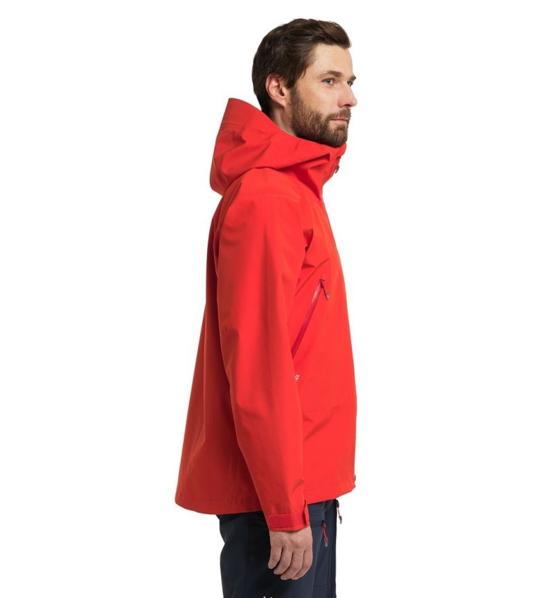 Men's Haglöfs Roc GTX Jacket Windbreaker Red Canada | IN19-467