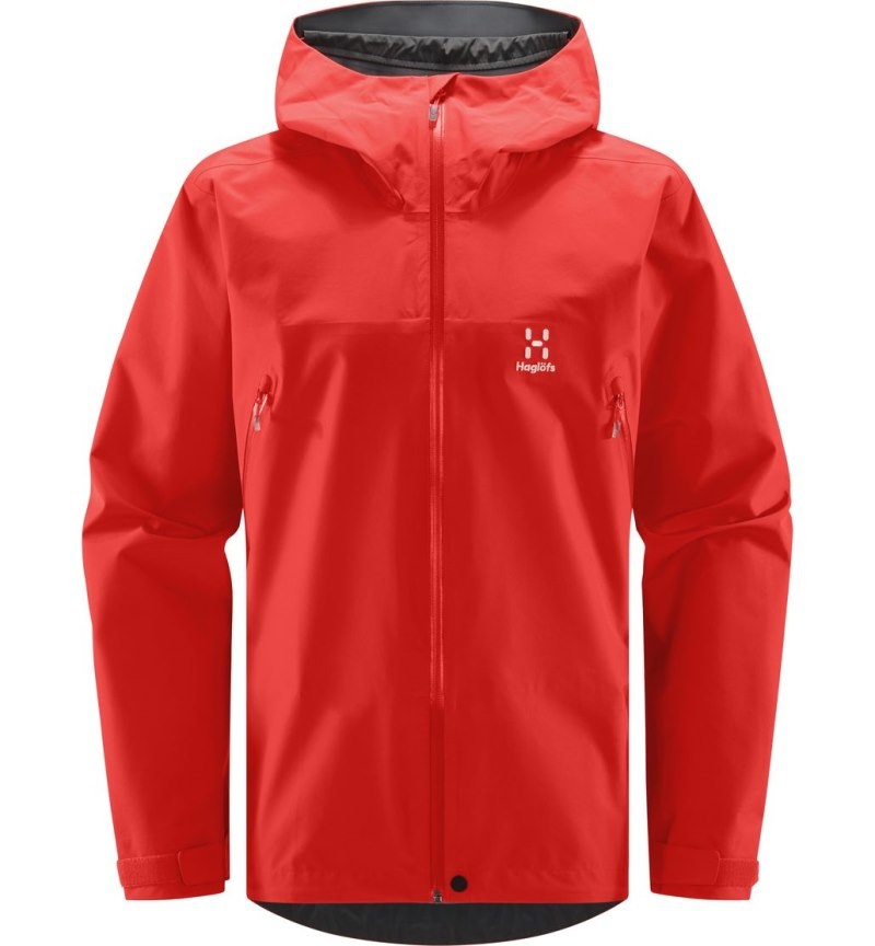 Men's Haglöfs Roc GTX Jacket Windbreaker Red Canada | IN19-467