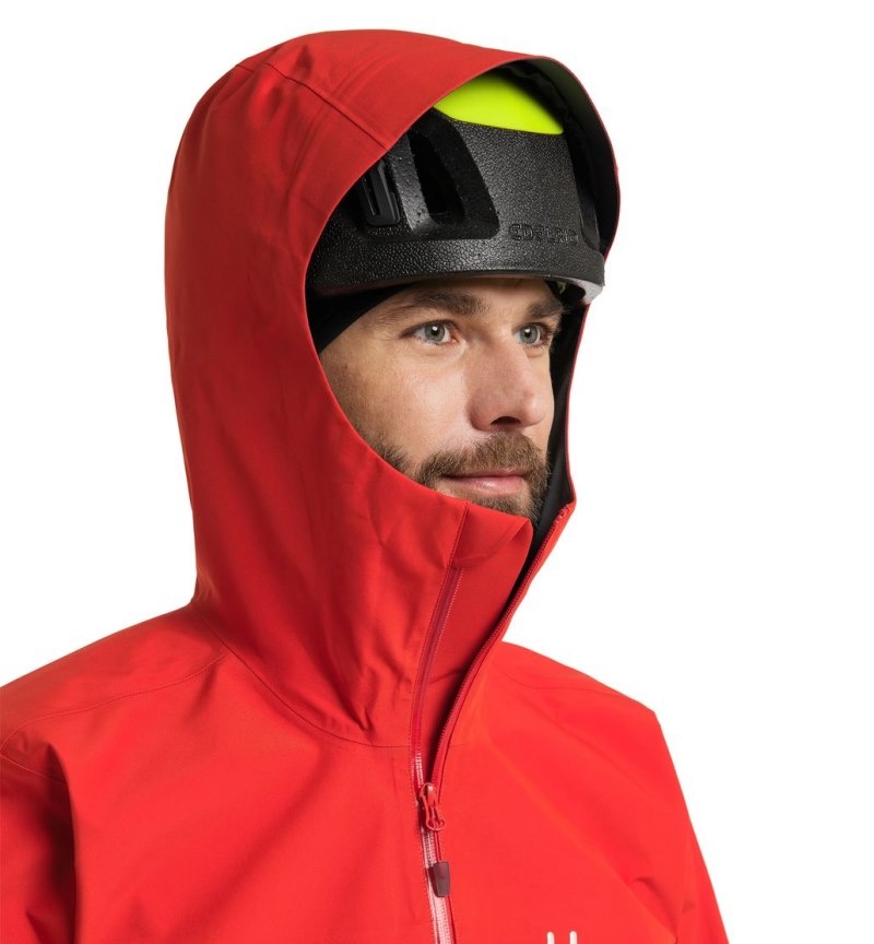 Men's Haglöfs Roc GTX Jacket Windbreaker Red Canada | IN19-467