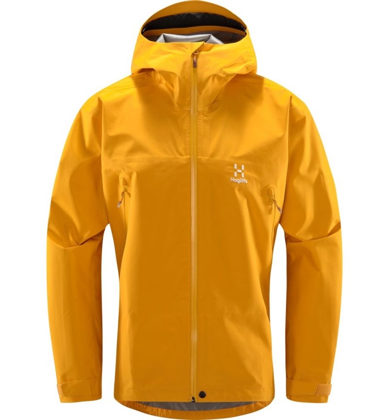 Men's Haglöfs Roc GTX Jacket Windbreaker Yellow Canada | NL19-167