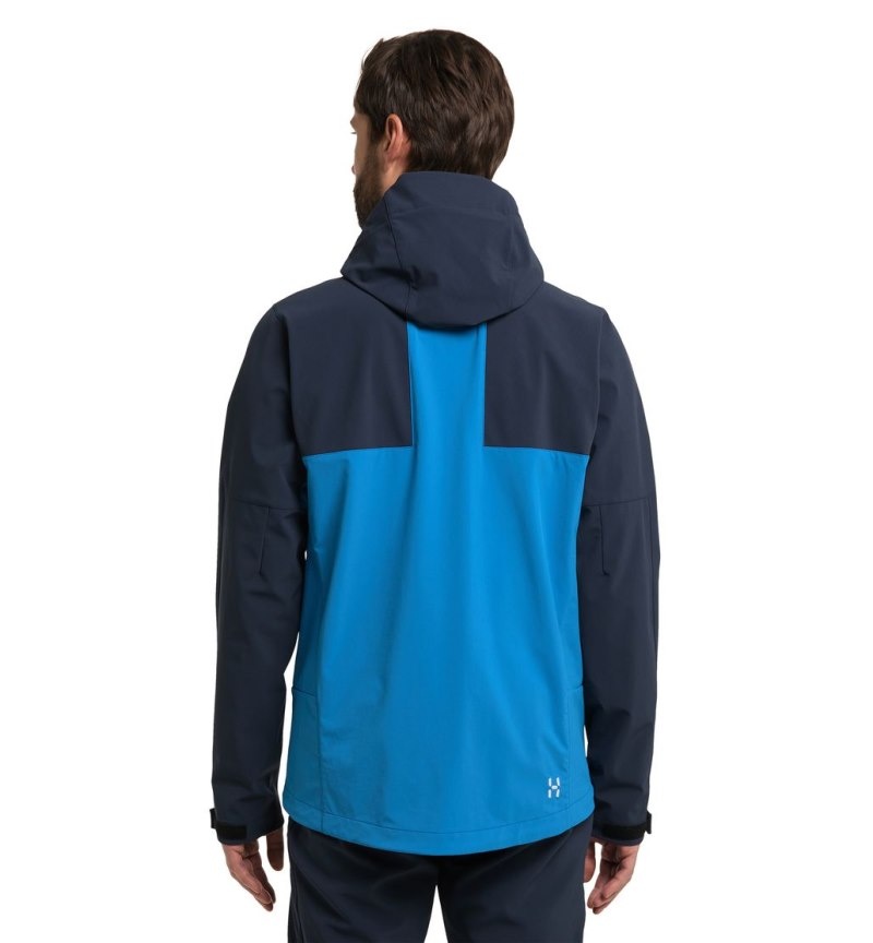 Men's Haglöfs Roc Sight Softshell Jacket Windbreaker Blue / Blue Canada | OX81-813