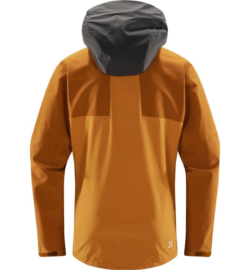 Men's Haglöfs Roc Sight Softshell Jacket Windbreaker Yellow / Golden Brown Canada | CN95-740