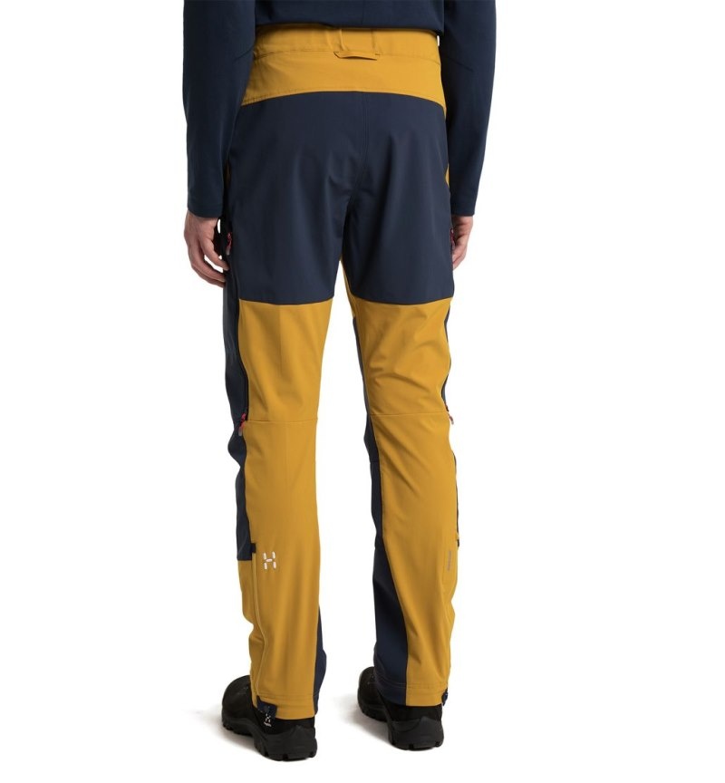 Men's Haglöfs Roc Sight Softshell Pant Softshell Trousers Autumn Leaves / Blue Canada | CG47-545