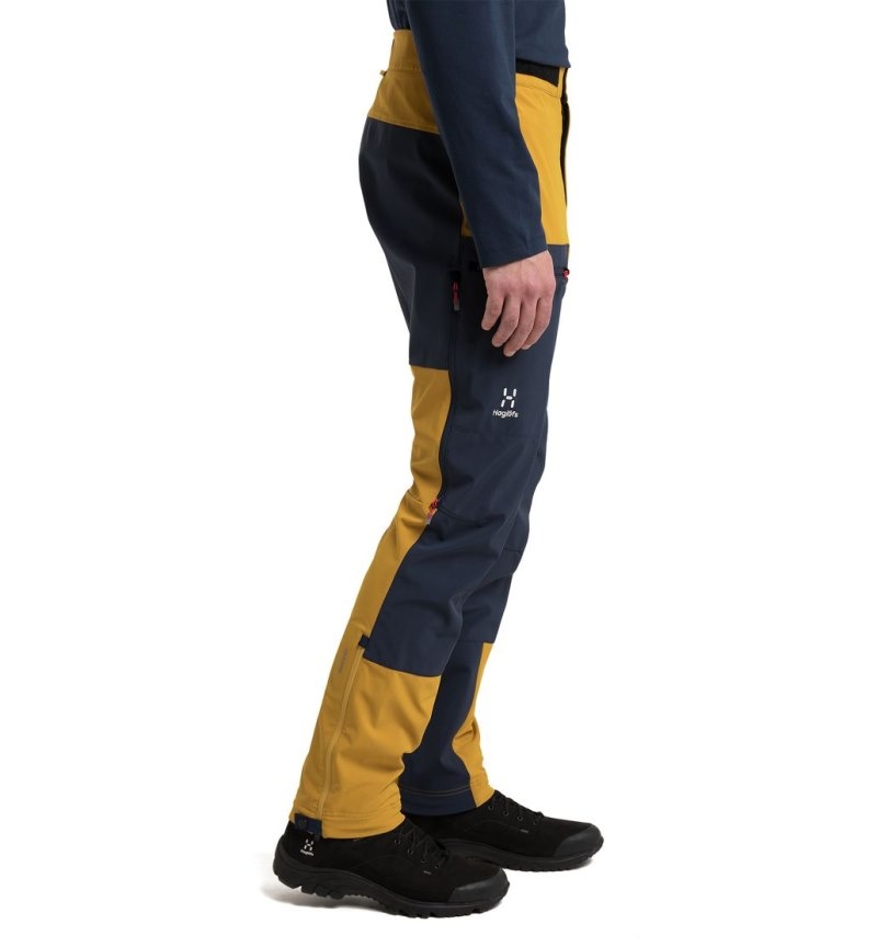 Men's Haglöfs Roc Sight Softshell Pant Softshell Trousers Autumn Leaves / Blue Canada | CG47-545