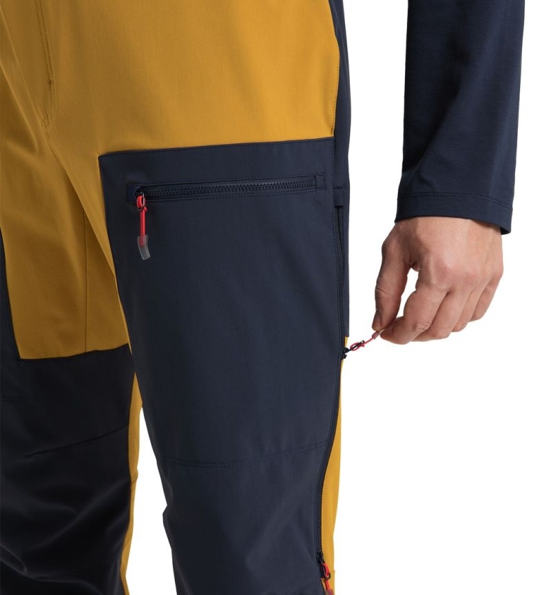 Men's Haglöfs Roc Sight Softshell Pant Softshell Trousers Autumn Leaves / Blue Canada | CG47-545