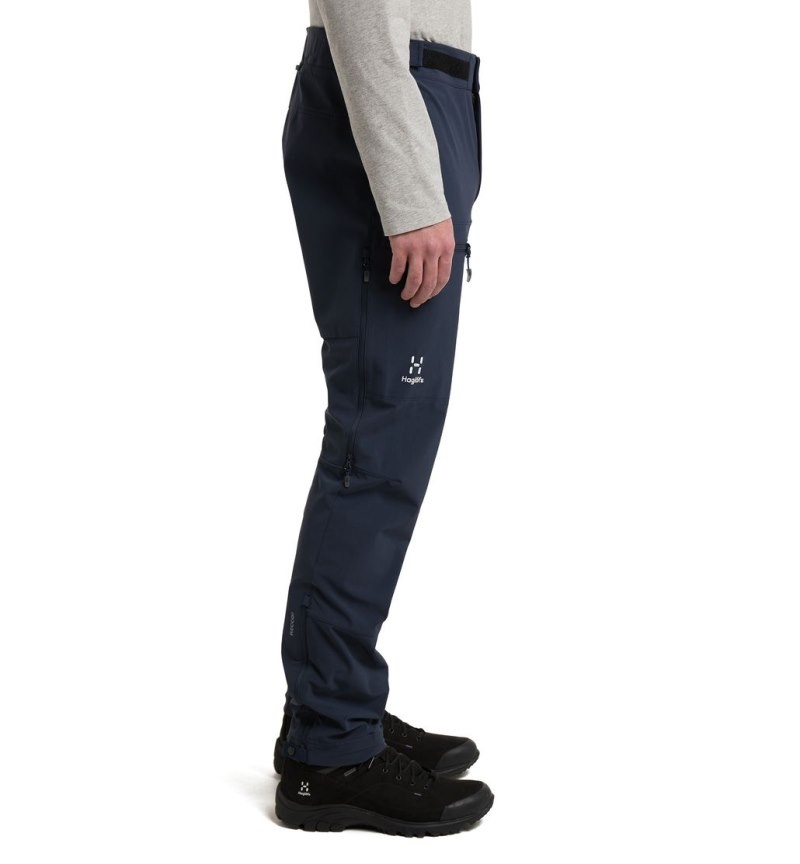 Men's Haglöfs Roc Sight Softshell Pant Softshell Trousers Blue Canada | YG93-628