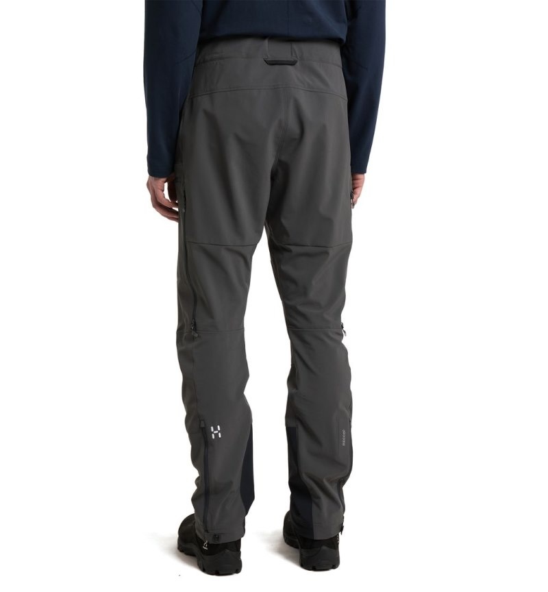 Men's Haglöfs Roc Sight Softshell Pant Softshell Trousers Magnetite Canada | JZ88-829