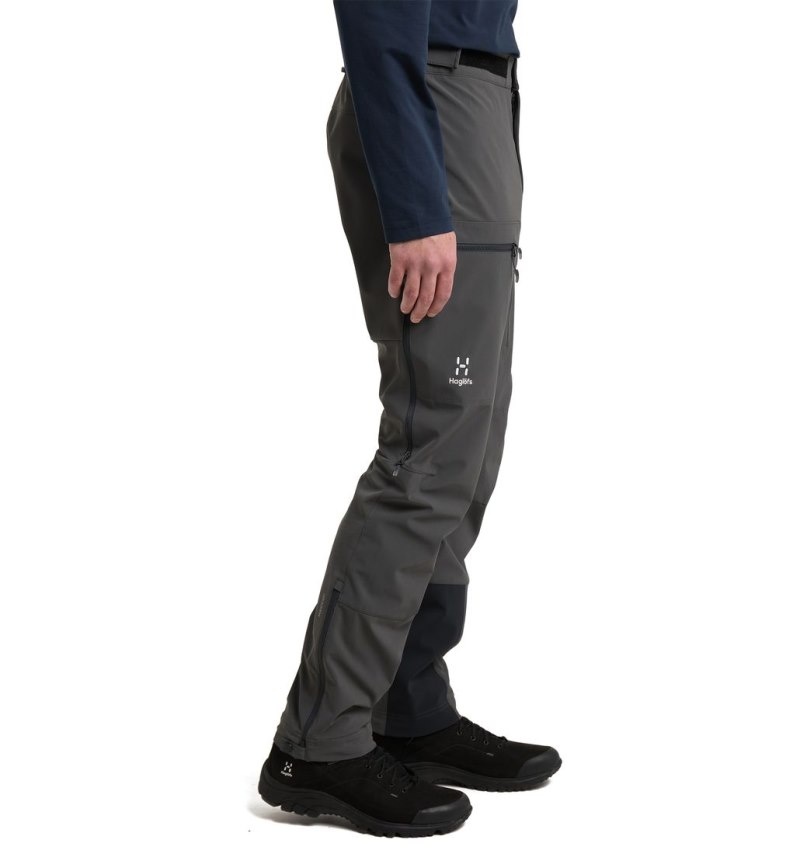 Men's Haglöfs Roc Sight Softshell Pant Softshell Trousers Magnetite Canada | JZ88-829