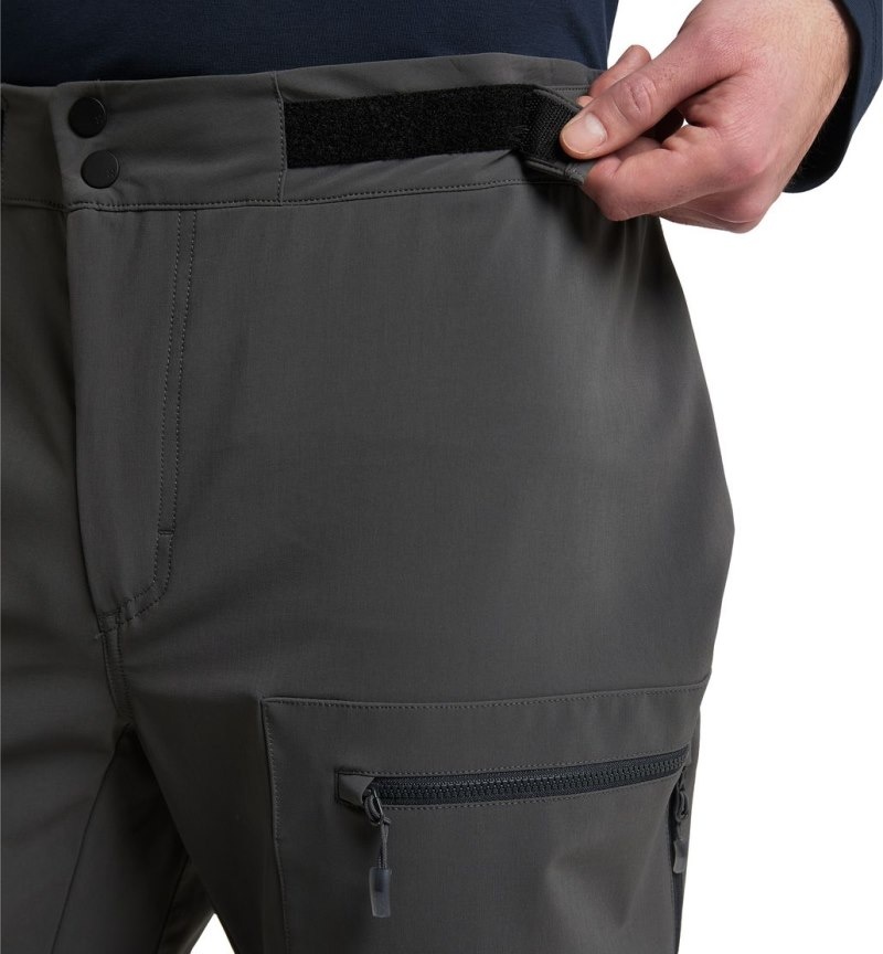 Men's Haglöfs Roc Sight Softshell Pant Softshell Trousers Magnetite Canada | JZ88-829