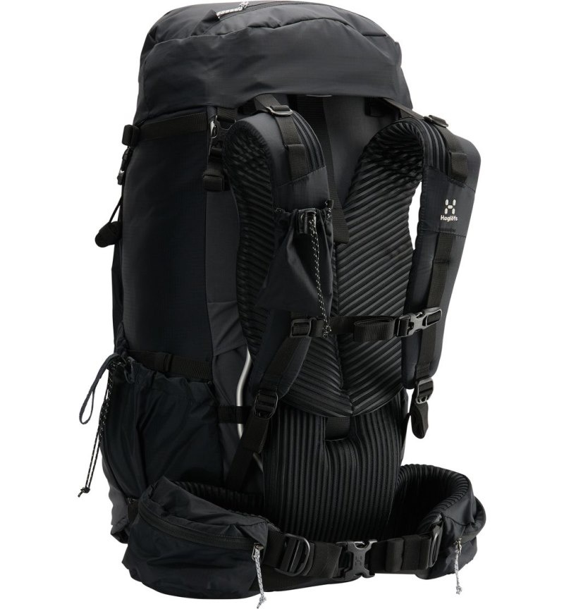 Men's Haglöfs Rugged Mountain 60 Hiking Backpacks Black / Magnetite Canada | GT77-846