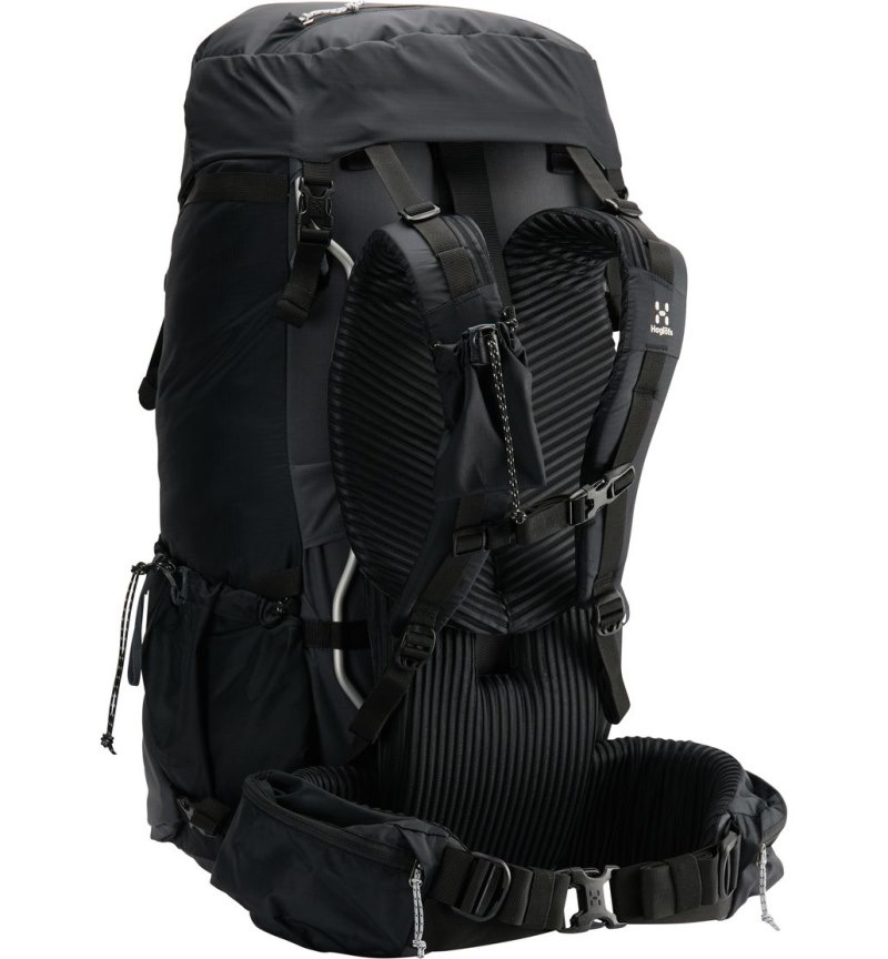 Men's Haglöfs Rugged Mountain Q 60 Backpacks Black / Magnetite Canada | BU42-852