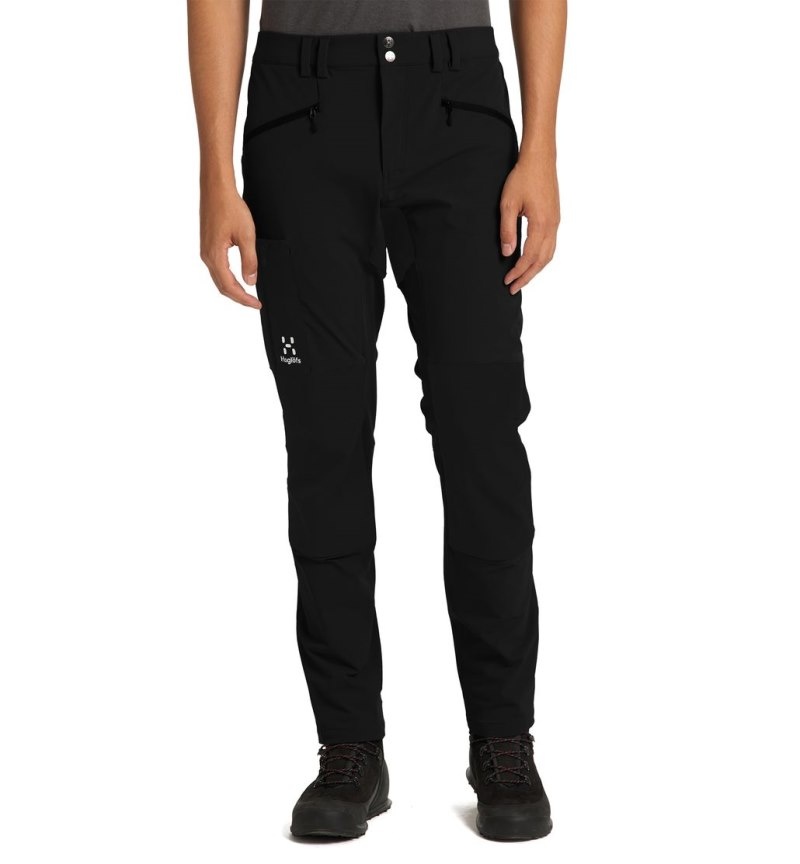 Men's Haglöfs Rugged Slim Pant Hiking Trousers Black Canada | SB35-191