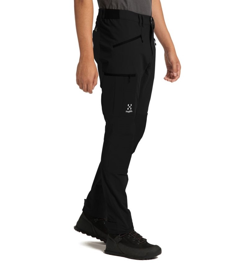 Men's Haglöfs Rugged Slim Pant Hiking Trousers Black Canada | SB35-191