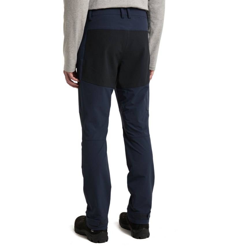 Men's Haglöfs Rugged Slim Pant Hiking Trousers Blue / Black Canada | TG74-123