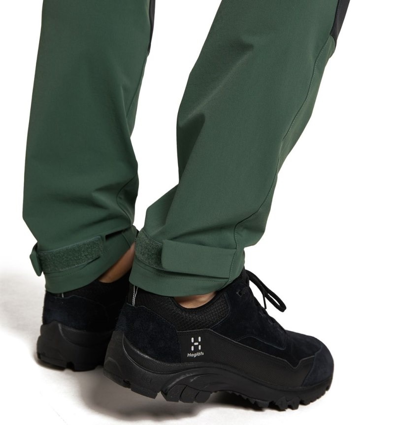 Men's Haglöfs Rugged Slim Pant Hiking Trousers Green / Black Canada | DQ66-617