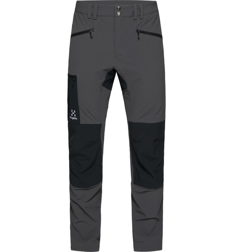 Men's Haglöfs Rugged Slim Pant Hiking Trousers Magnetite / Black Canada | QX37-534