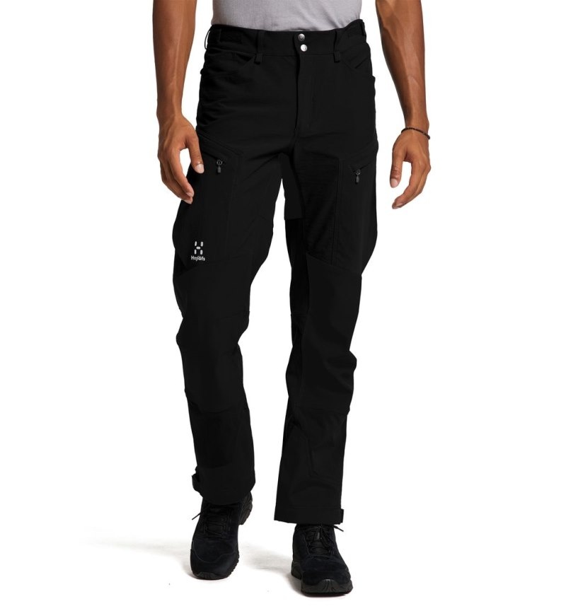 Men's Haglöfs Rugged Standard Pant Hiking Trousers Black Canada | GH27-792