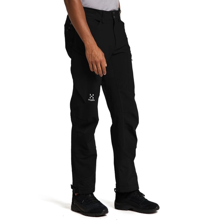 Men's Haglöfs Rugged Standard Pant Hiking Trousers Black Canada | GH27-792