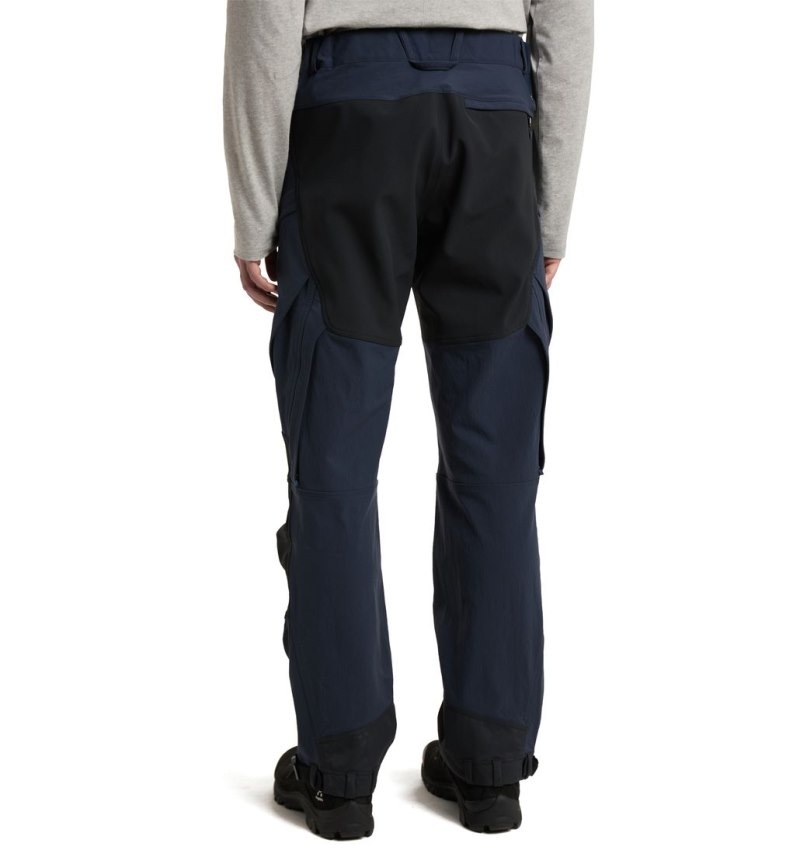 Men's Haglöfs Rugged Standard Pant Hiking Trousers Blue / Black Canada | BQ21-952