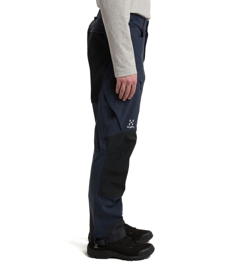 Men's Haglöfs Rugged Standard Pant Hiking Trousers Blue / Black Canada | BQ21-952