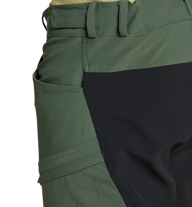 Men's Haglöfs Rugged Standard Pant Hiking Trousers Green / Black Canada | PA63-162