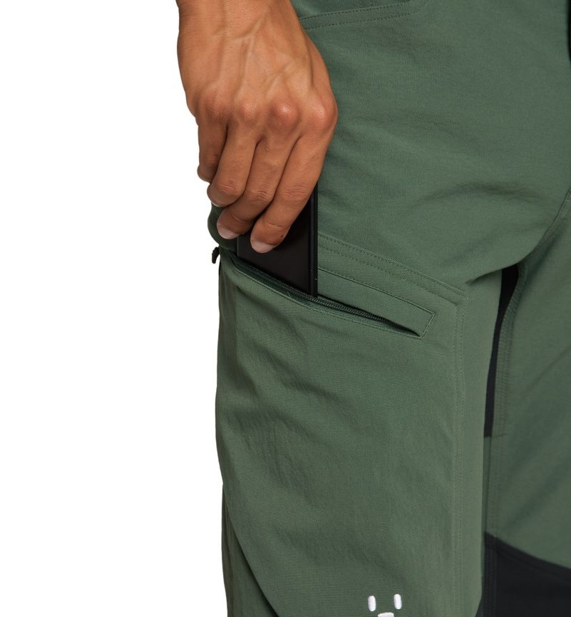 Men's Haglöfs Rugged Standard Pant Hiking Trousers Green / Black Canada | PA63-162