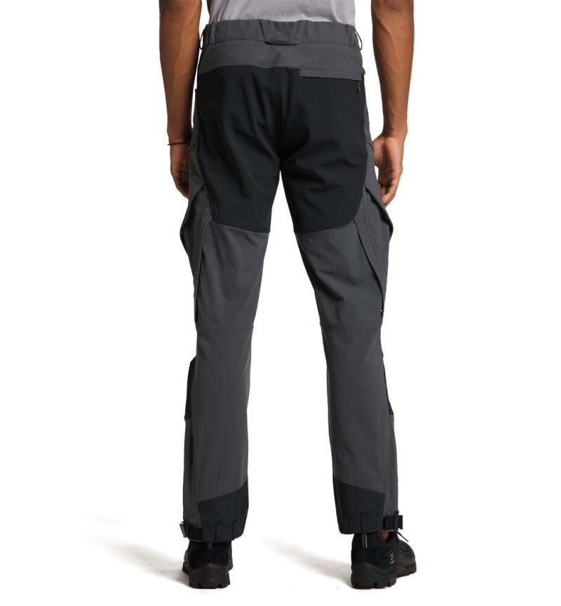 Men's Haglöfs Rugged Standard Pant Hiking Trousers Magnetite / Black Canada | ID21-964