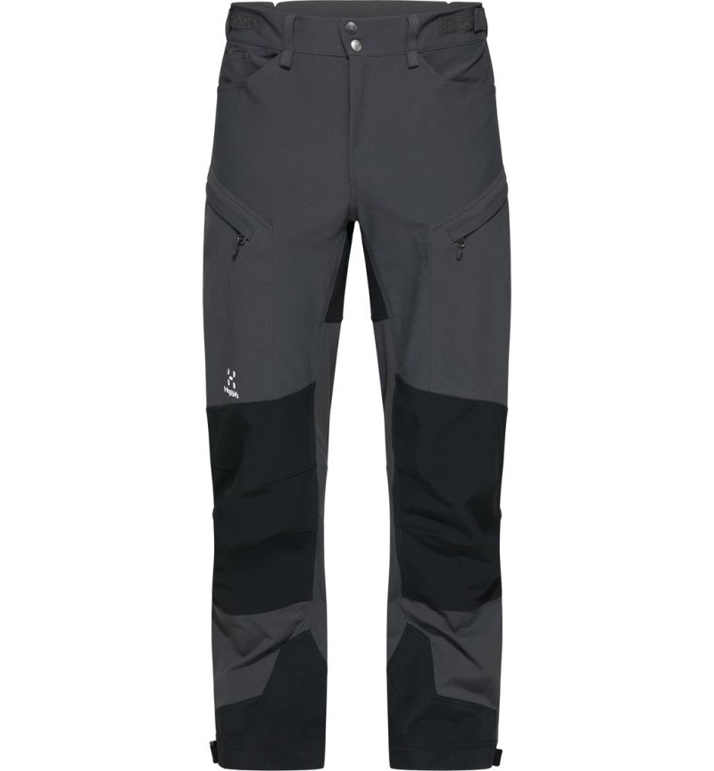 Men's Haglöfs Rugged Standard Pant Hiking Trousers Magnetite / Black Canada | ID21-964