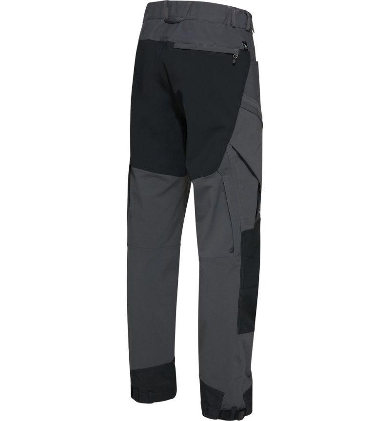 Men's Haglöfs Rugged Standard Pant Hiking Trousers Magnetite / Black Canada | ID21-964