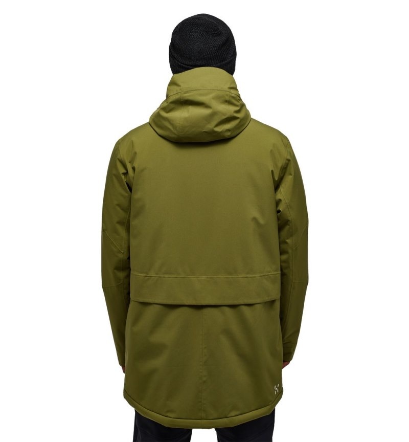 Men's Haglöfs Salix Proof Mimic Parka Insulated Jackets Olive Green Canada | RM57-275