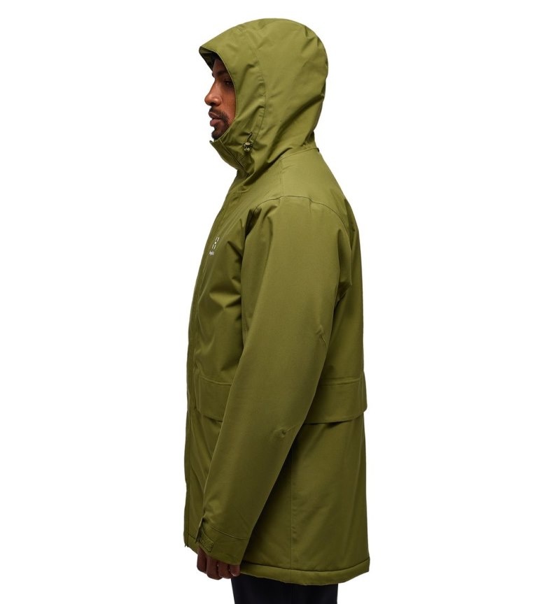 Men's Haglöfs Salix Proof Mimic Parka Insulated Jackets Olive Green Canada | RM57-275