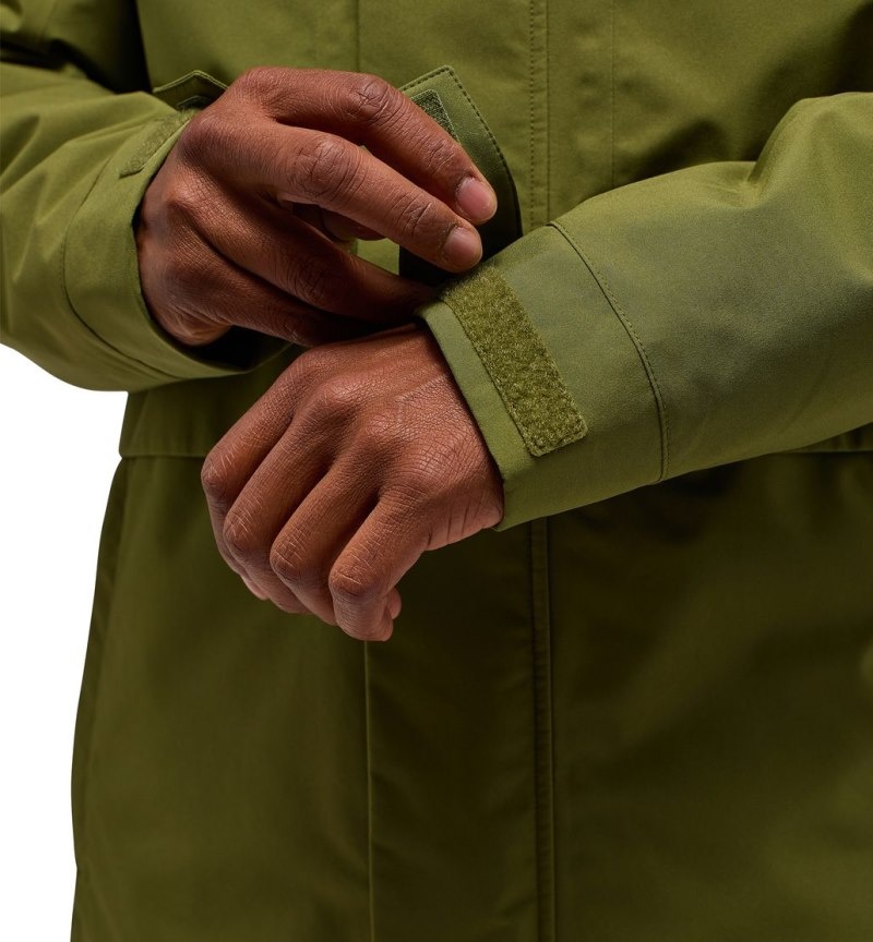 Men's Haglöfs Salix Proof Mimic Parka Insulated Jackets Olive Green Canada | RM57-275