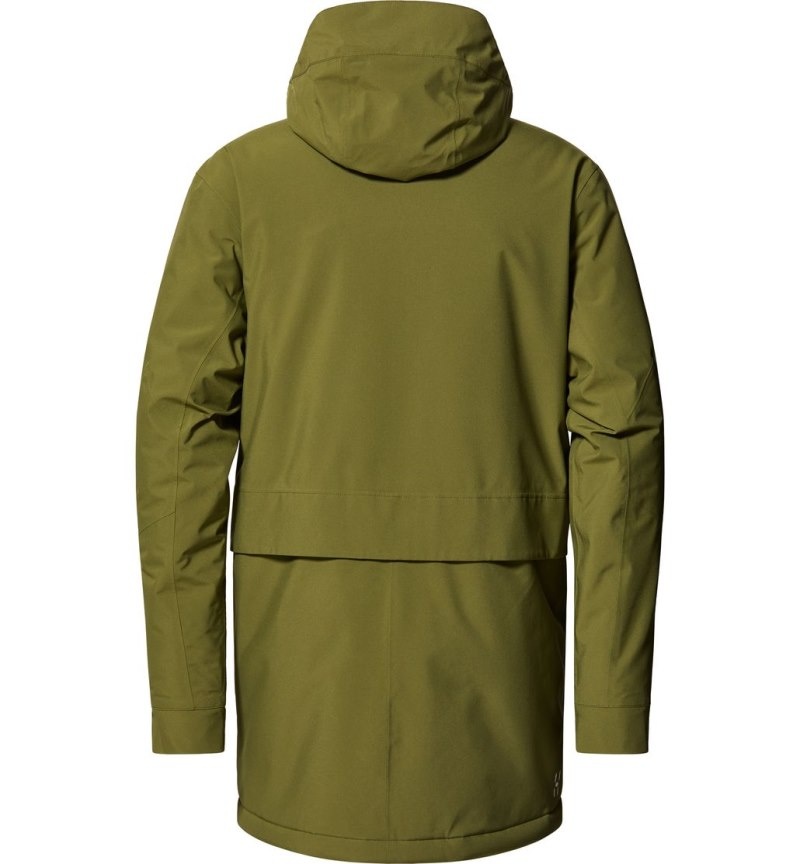 Men's Haglöfs Salix Proof Mimic Parka Insulated Jackets Olive Green Canada | RM57-275