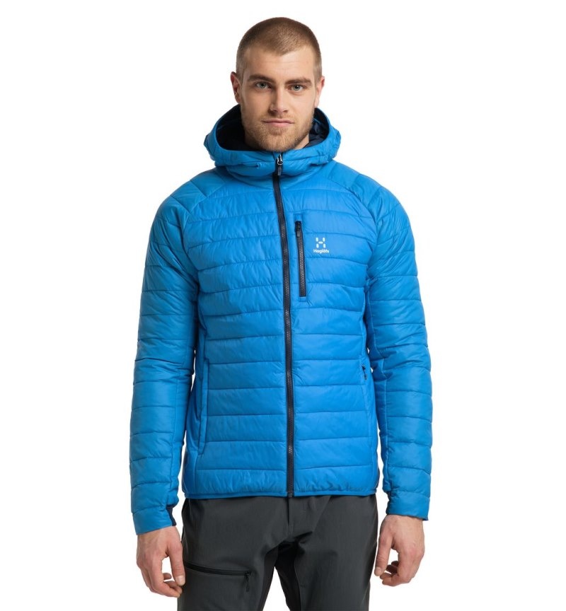 Men's Haglöfs Spire Mimic Hood Insulated Jackets Blue Canada | QL19-123