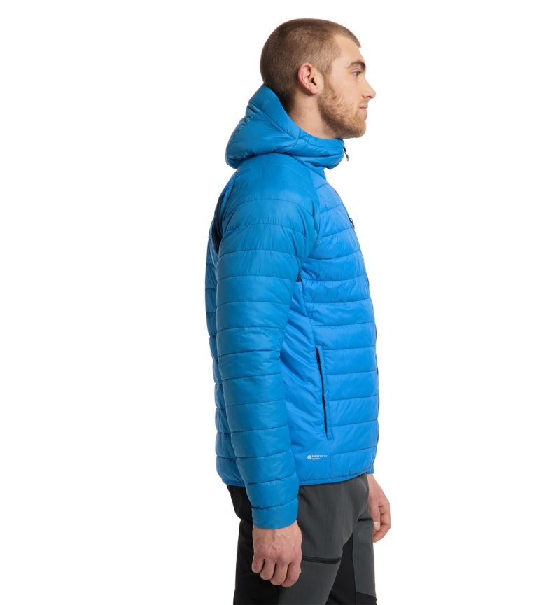 Men's Haglöfs Spire Mimic Hood Insulated Jackets Blue Canada | QL19-123