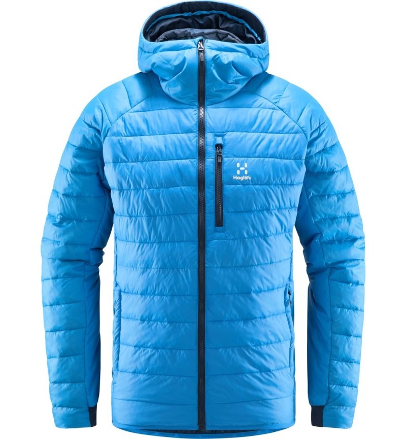 Men's Haglöfs Spire Mimic Hood Insulated Jackets Blue Canada | QL19-123