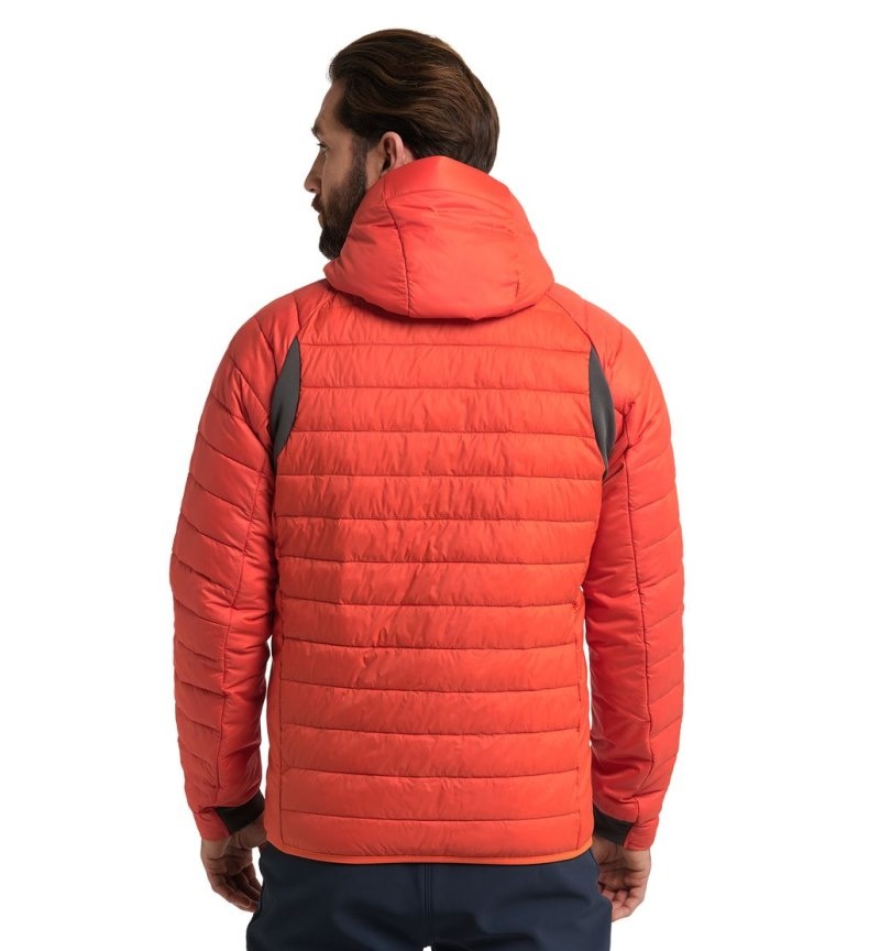 Men's Haglöfs Spire Mimic Hood Insulated Jackets Habanero Canada | QF46-200