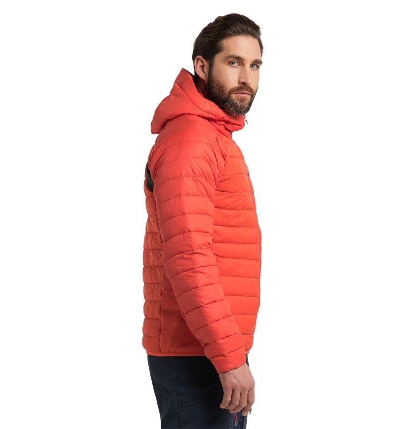 Men's Haglöfs Spire Mimic Hood Insulated Jackets Habanero Canada | QF46-200