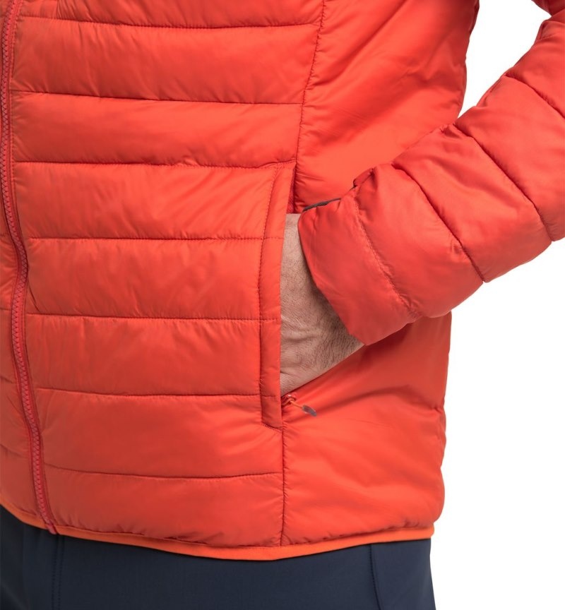 Men's Haglöfs Spire Mimic Hood Insulated Jackets Habanero Canada | QF46-200