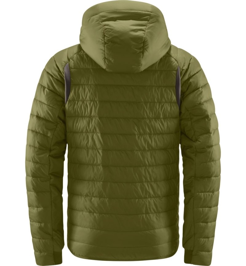 Men's Haglöfs Spire Mimic Hood Insulated Jackets Olive Green Canada | XH76-512