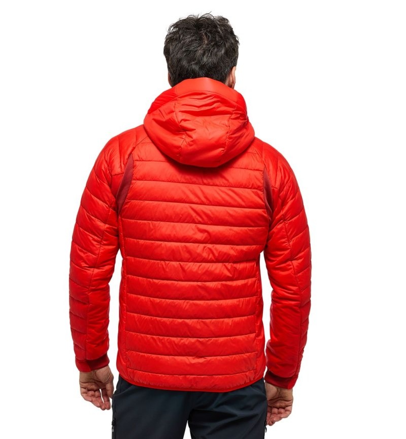 Men's Haglöfs Spire Mimic Hood Insulated Jackets Red Canada | MT23-396