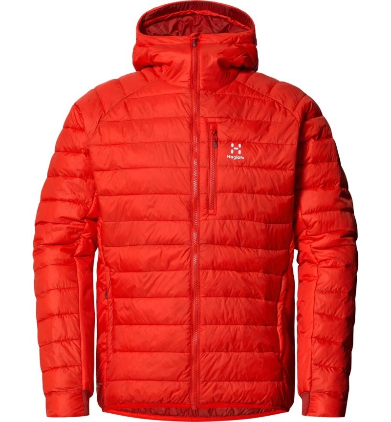 Men's Haglöfs Spire Mimic Hood Insulated Jackets Red Canada | MT23-396