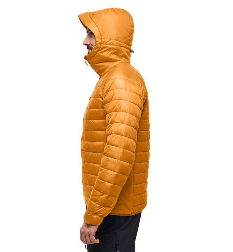 Men's Haglöfs Spire Mimic Hood Insulated Jackets Yellow Canada | GQ32-051