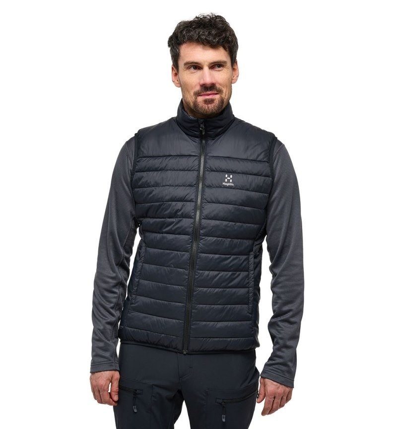 Men's Haglöfs Spire Mimic Vest Insulated Jackets Black Canada | UI20-386