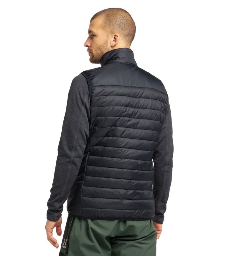 Men's Haglöfs Spire Mimic Vest Insulated Jackets Black Canada | UI20-386