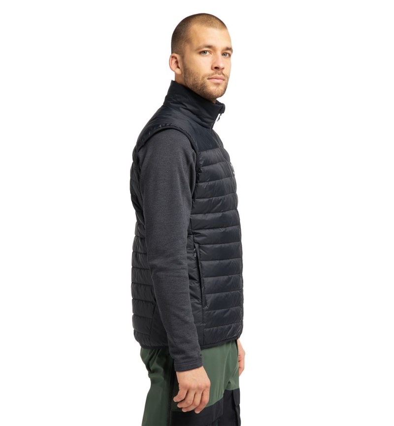 Men's Haglöfs Spire Mimic Vest Insulated Jackets Black Canada | UI20-386