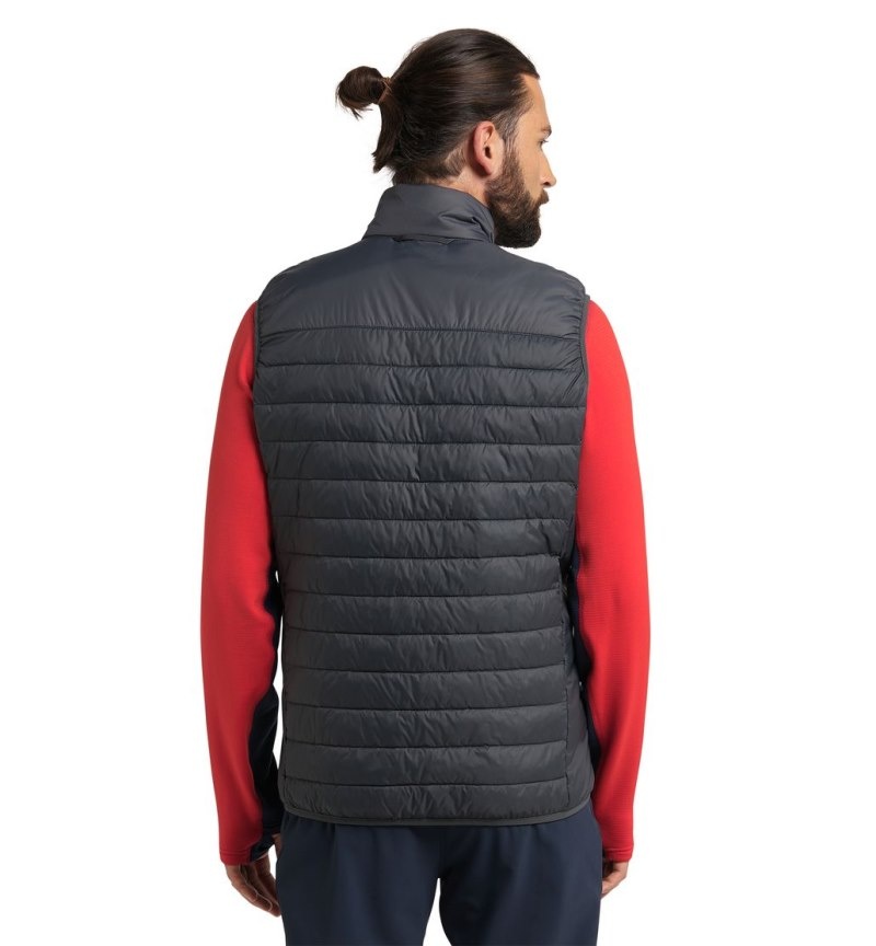 Men's Haglöfs Spire Mimic Vest Insulated Jackets Magnetite Canada | IJ13-880